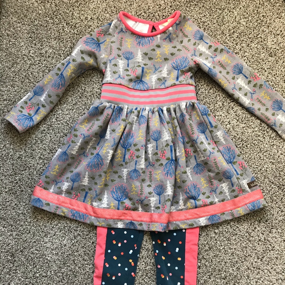 Matilda Jane fleece dress with leggings.